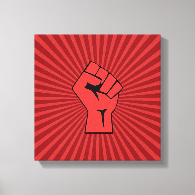 Red Revolutionary Fist Canvastryck (Framsida)