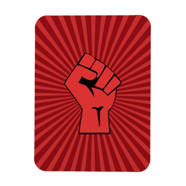 Red Revolutionary Fist Magnet (Vertikal)
