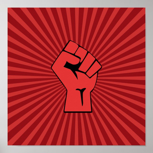 Red Revolutionary Fist Poster (Framsidan)