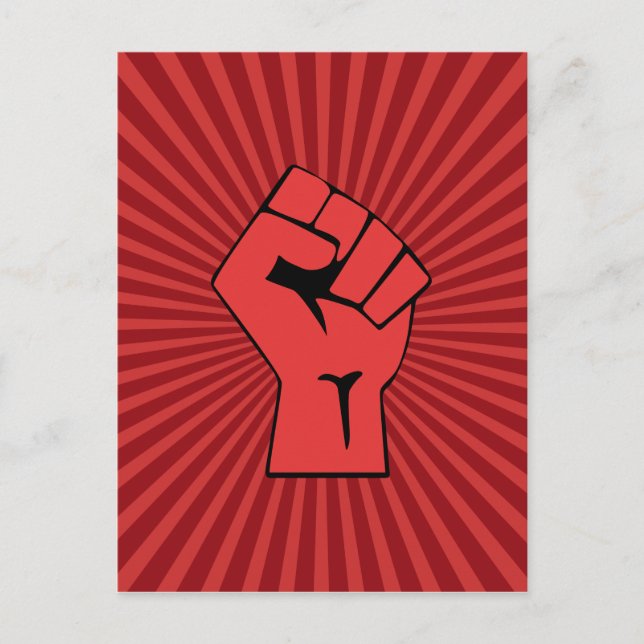 Red Revolutionary Fist Vykort (Framsida)