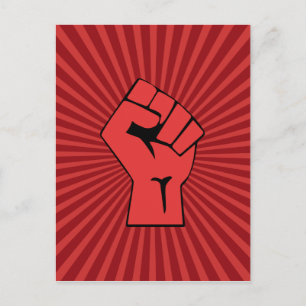 Red Revolutionary Fist Vykort