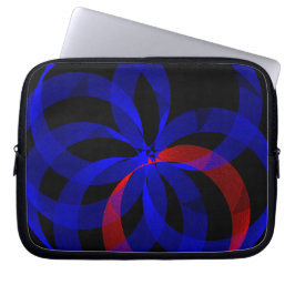 Red Revolving Accent Geometric Electronics Bag Laptop Fodral