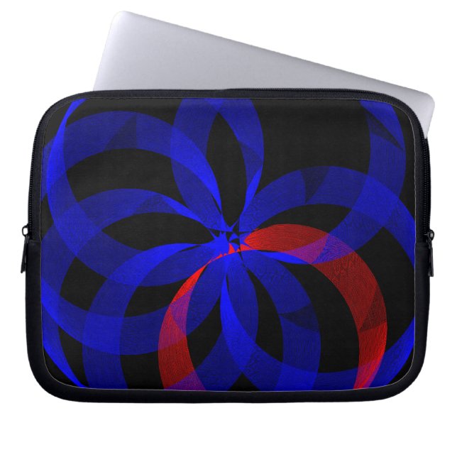 Red Revolving Accent Geometric Electronics Bag Laptop Fodral (Framsidan)