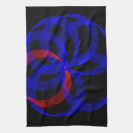 Red Revolving Accent Geometric Kitchen Towel Kökshandduk