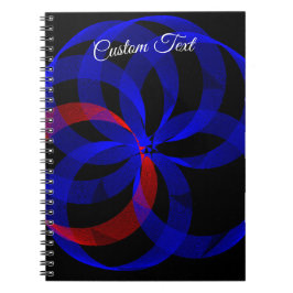 Red Revolving Accent Geometric Spiral Notebook Anteckningsbok
