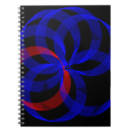 Red Revolving Accent Geometric Spiral Notebook Anteckningsbok