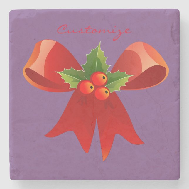 Red Ribbon Bow Holly Thunder_Cove Stenunderlägg (Framsidan)
