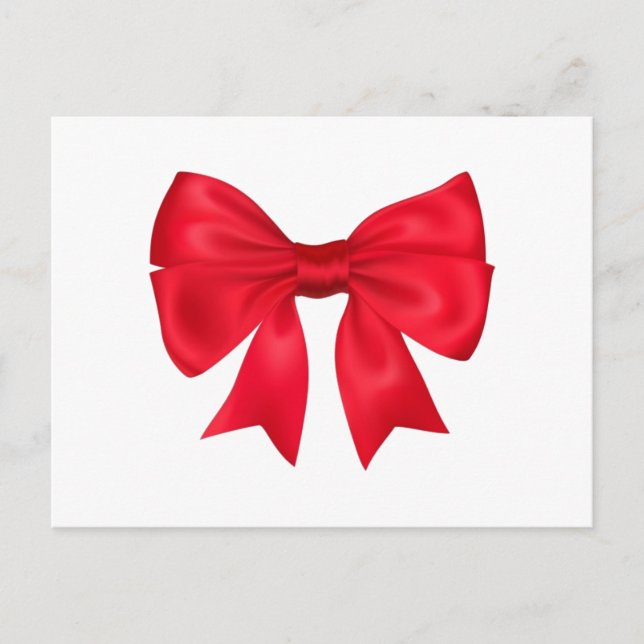Red Ribbon Bow Vykort (Framsida)