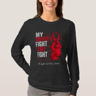Red Ribbon Brother Congestive Heart Failure Awaren T Shirt