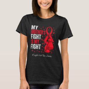 Red Ribbon Brother Congestive Heart Failure Awaren T Shirt