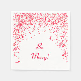 Red Ribbon Confetti jul Pappersservett