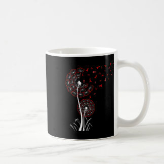 Red Ribbon Dandelion Heart Disease Blood Cancer Aw Kaffemugg
