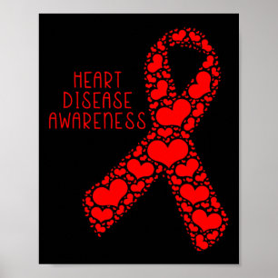 Red Ribbon Disease Awareness Poster