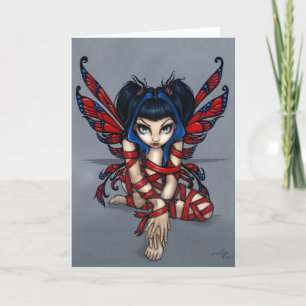 "Red Ribbon Fairy"-gratulationskort Kort