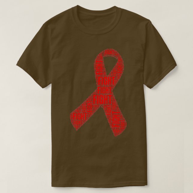 Red Ribbon Fight HIV AIDS Awareness Premium  T Shirt (Design framsida)