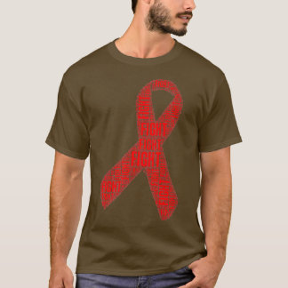 Red Ribbon Fight HIV AIDS Awareness Premium T Shirt
