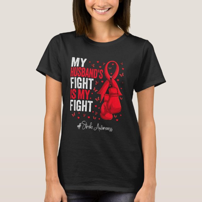 Red Ribbon Make Stroke Awareness T Shirt (Framsida)