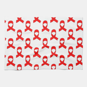 Red Ribbon Mönster Kökshandduk