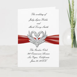 Red Ribbon Silver Svanar-programkort Program