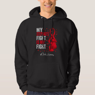 Red Ribbon Stepdad Stroke Awareness Hoodie