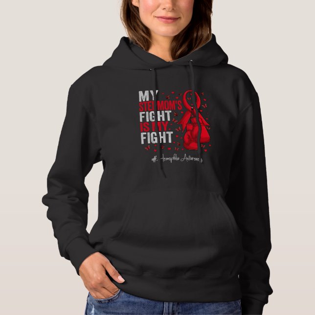 Red Ribbon Stepmor Hemophilia Awareness T Shirt (Framsida)