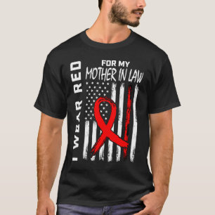 Red Ribbon Svärmor Heart Disease Awareness U T Shirt