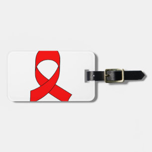 Red Ribbon Teckning Bagagebricka