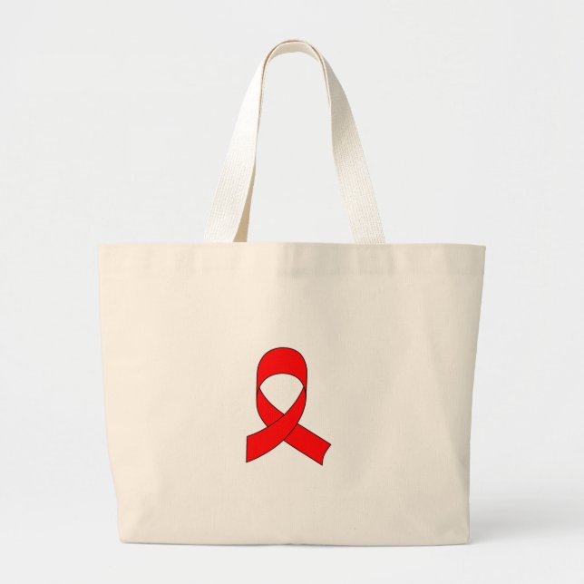 Red Ribbon Teckning Jumbo Tygkasse (Framsidan)