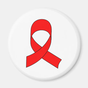 Red Ribbon Teckning Magnet