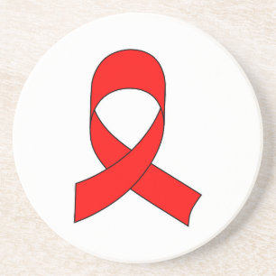 Red Ribbon Teckning Underlägg Sandsten
