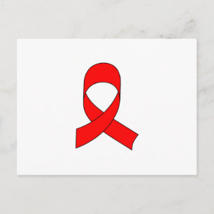 Red Ribbon Teckning Vykort
