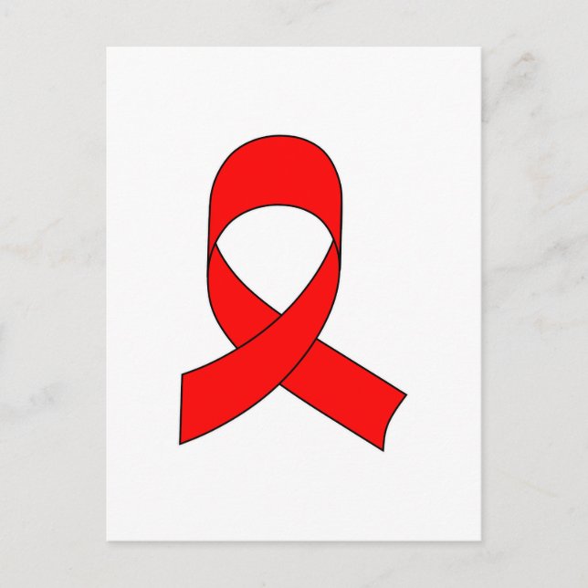 Red Ribbon Teckning Vykort (Framsida)