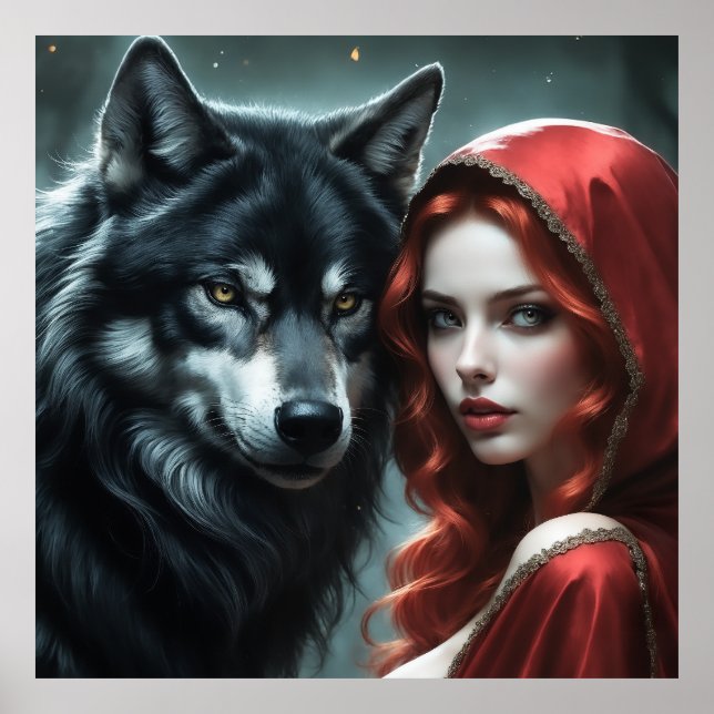 Red riding hood an his wolf  poster (Framsidan)