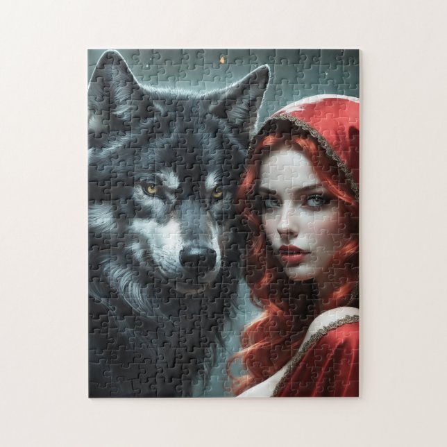 Red riding hood an his wolf  pussel (Vertikal)