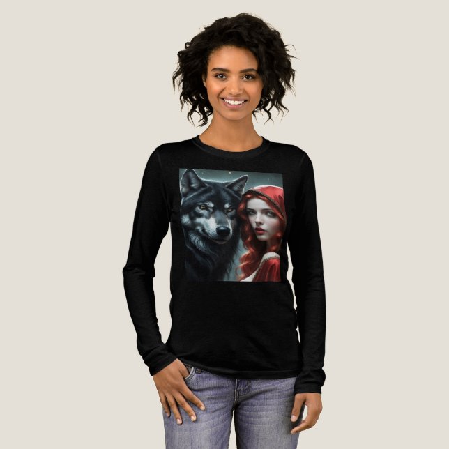 Red riding hood an his wolf  t shirt (Hel framsida)