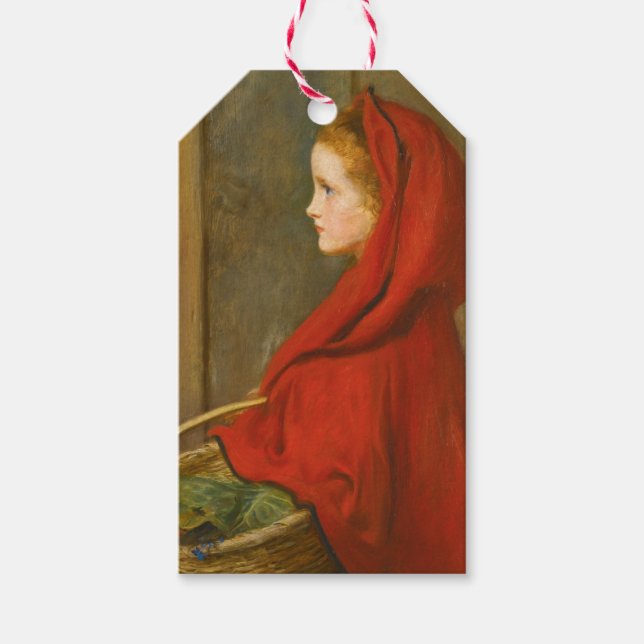 Red Riding Huva (av John Everett Millais) Presentetikett (Framsidan)