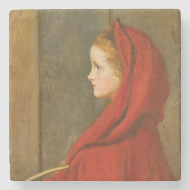 Red Riding Huva (av John Everett Millais) Stenunderlägg (Framsidan)