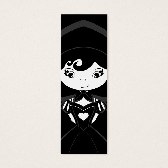 Red Riding Huva Bookmark Litet Visitkort (Framsidan)