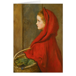 Red Riding Huva by Millais Hälsningskort