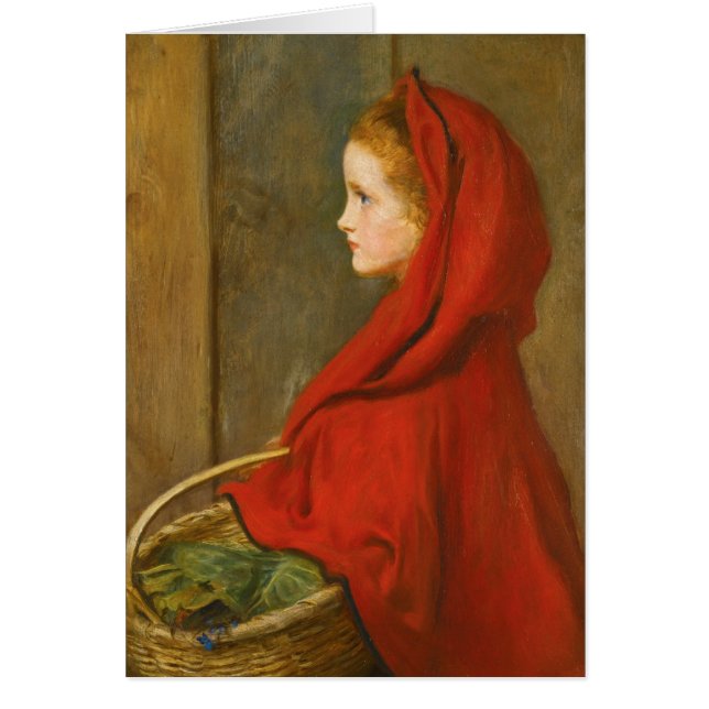 Red Riding Huva by Millais Hälsningskort (Framsidan)