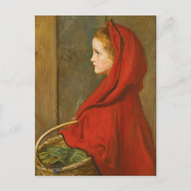 Red Riding Huva by Millais Vykort (Framsida)