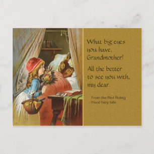 Red Riding Huva CC0204 Fairy Tale Postcard Vykort