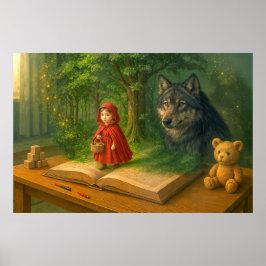 Red Riding Huva i magiska barnrum Poster