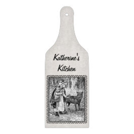 Red Riding Huva Varg Black White i Ram