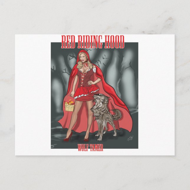 Red Riding Huva - Varg Tamer Vykort (Framsida)