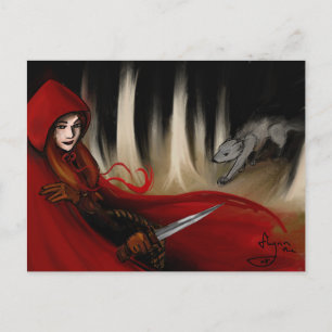 Red Riding Huva Vykort