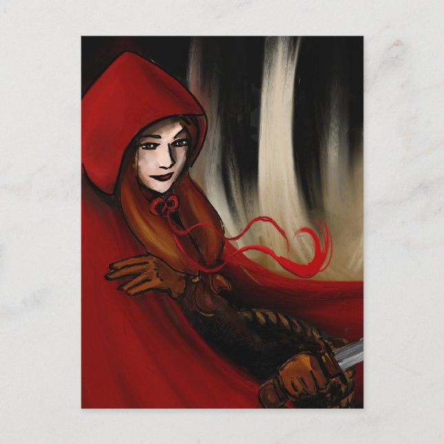 Red Riding Huva Vykort (Framsida)
