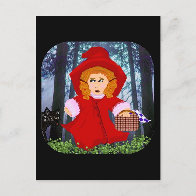Red Riding Huva Vykort (Framsida)