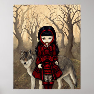 Red Riding-Huvan i utskriften av utskriften på hös Poster