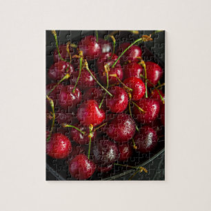 Red Ripe Sweet Cherries Berries Food Fruit Pussel